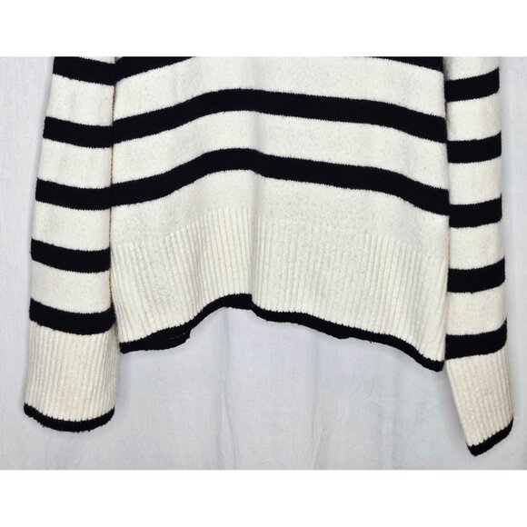 Stockholm Atelier & Other Stories Black & White Striped Knit Sweater LARGE - Picture 4 of 6